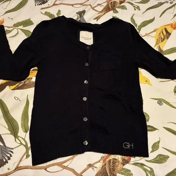 Gilly Hicks navy blue summer sweater cardigan size XS - preloved - Picture 4 of 7